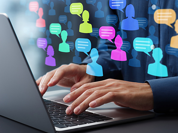 Online discussion abstract image